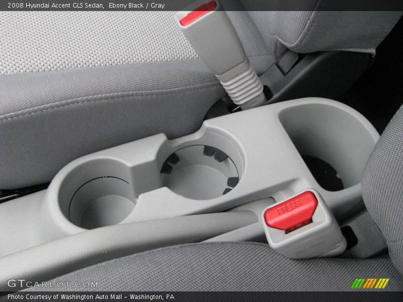 Ebony Black / Gray 2008 Hyundai Accent GLS Sedan