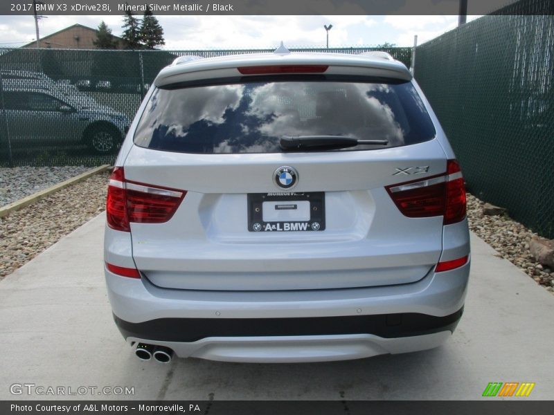 Mineral Silver Metallic / Black 2017 BMW X3 xDrive28i