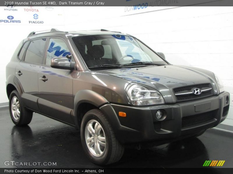 Dark Titanium Gray / Gray 2008 Hyundai Tucson SE 4WD
