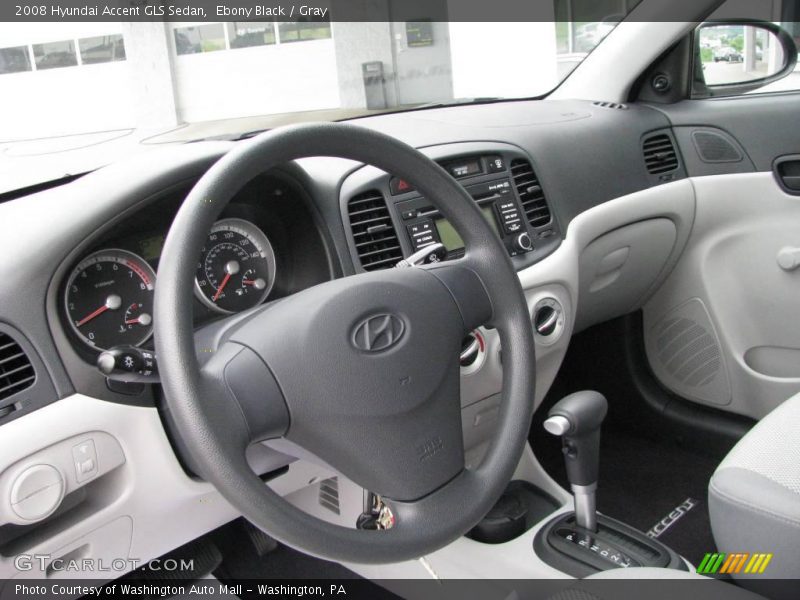 Ebony Black / Gray 2008 Hyundai Accent GLS Sedan