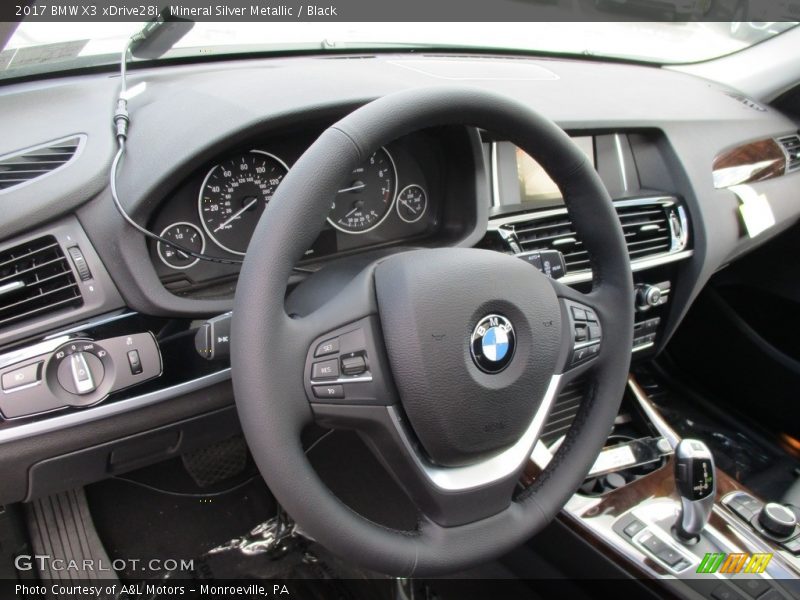 Mineral Silver Metallic / Black 2017 BMW X3 xDrive28i
