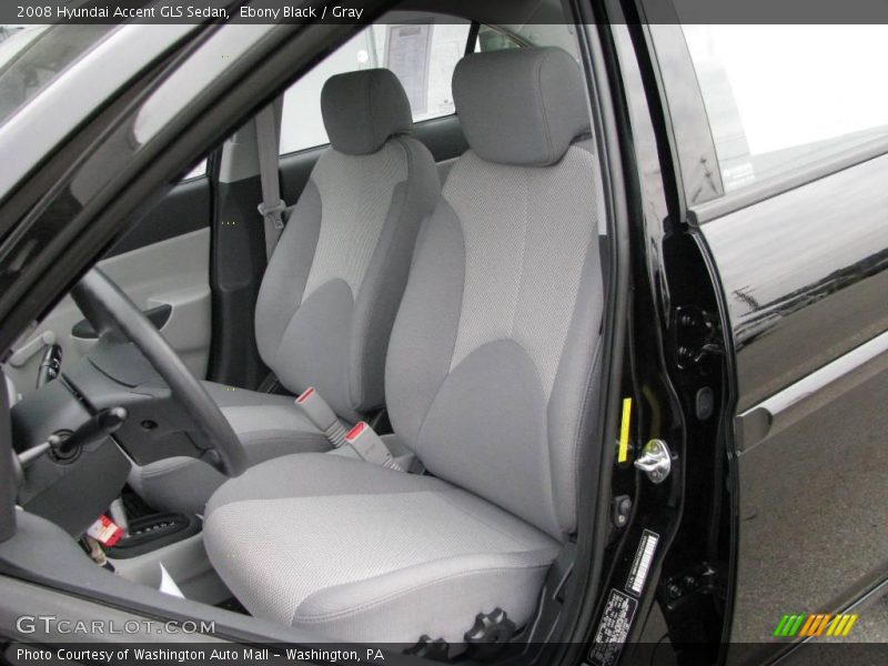 Ebony Black / Gray 2008 Hyundai Accent GLS Sedan