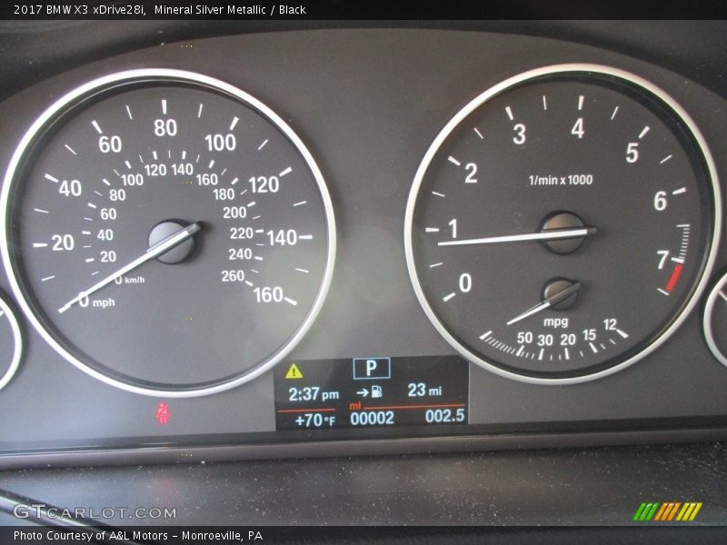 Mineral Silver Metallic / Black 2017 BMW X3 xDrive28i