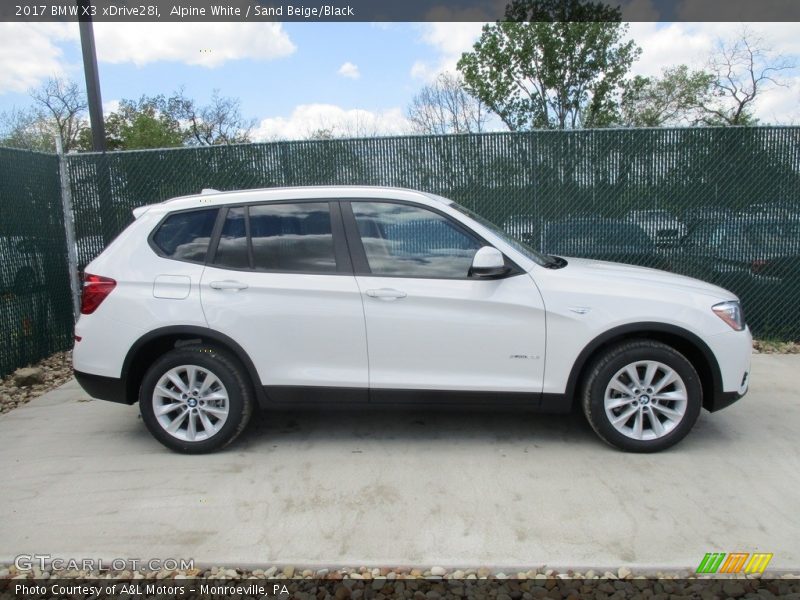 Alpine White / Sand Beige/Black 2017 BMW X3 xDrive28i
