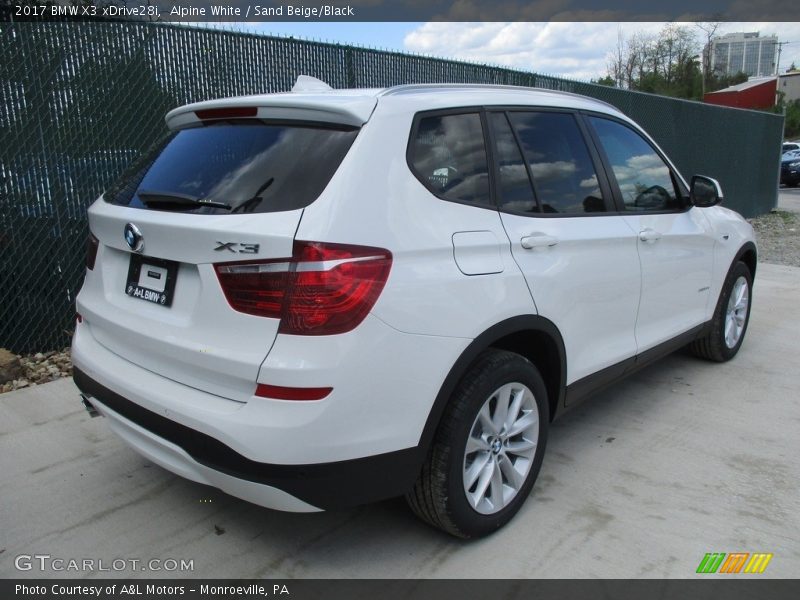 Alpine White / Sand Beige/Black 2017 BMW X3 xDrive28i