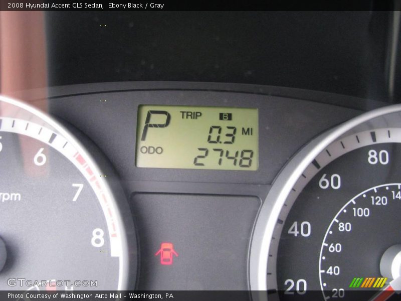 Ebony Black / Gray 2008 Hyundai Accent GLS Sedan