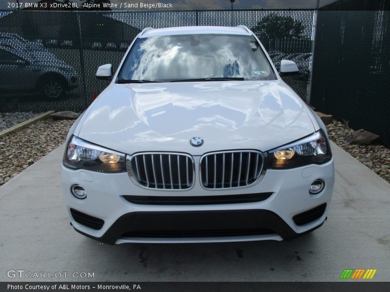 Alpine White / Sand Beige/Black 2017 BMW X3 xDrive28i