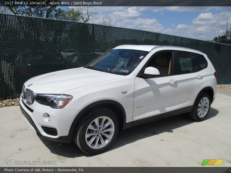 Alpine White / Sand Beige/Black 2017 BMW X3 xDrive28i