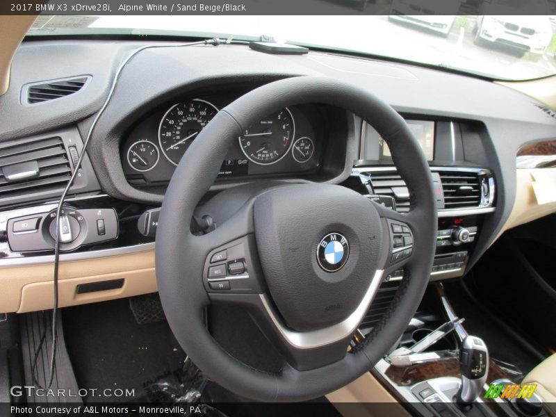 Alpine White / Sand Beige/Black 2017 BMW X3 xDrive28i