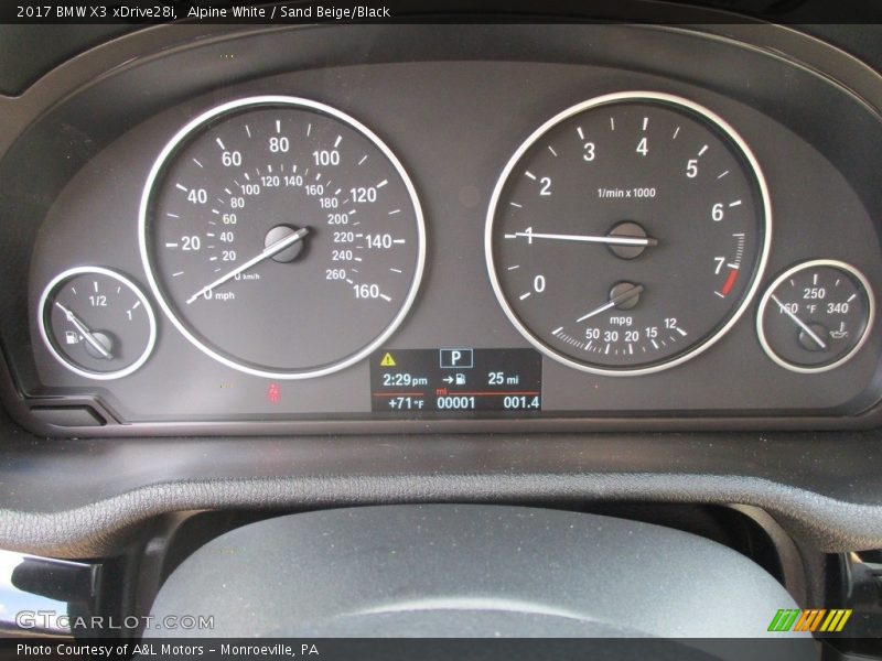 Alpine White / Sand Beige/Black 2017 BMW X3 xDrive28i