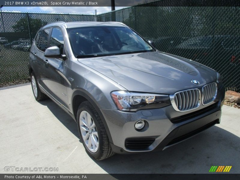 Space Gray Metallic / Black 2017 BMW X3 xDrive28i