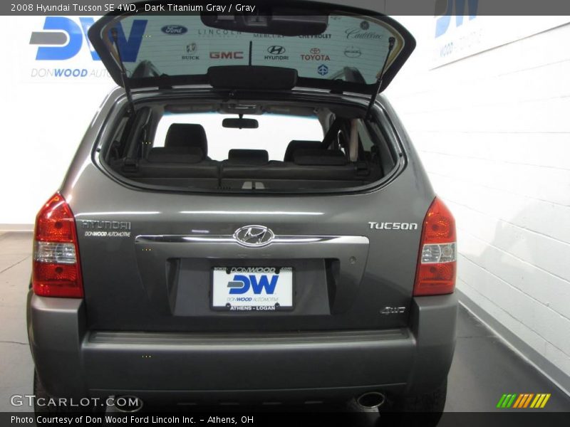 Dark Titanium Gray / Gray 2008 Hyundai Tucson SE 4WD