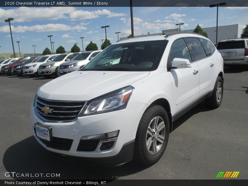 Summit White / Ebony 2016 Chevrolet Traverse LT AWD