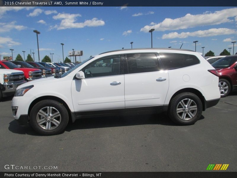 Summit White / Ebony 2016 Chevrolet Traverse LT AWD