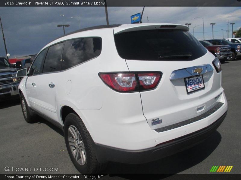 Summit White / Ebony 2016 Chevrolet Traverse LT AWD
