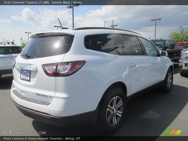 Summit White / Ebony 2016 Chevrolet Traverse LT AWD