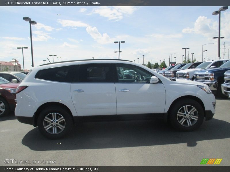 Summit White / Ebony 2016 Chevrolet Traverse LT AWD