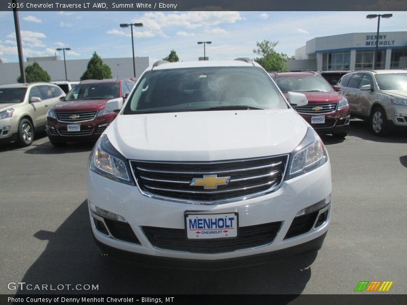 Summit White / Ebony 2016 Chevrolet Traverse LT AWD