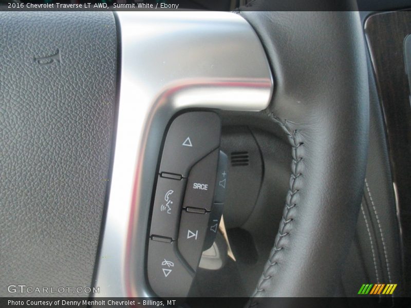 Summit White / Ebony 2016 Chevrolet Traverse LT AWD