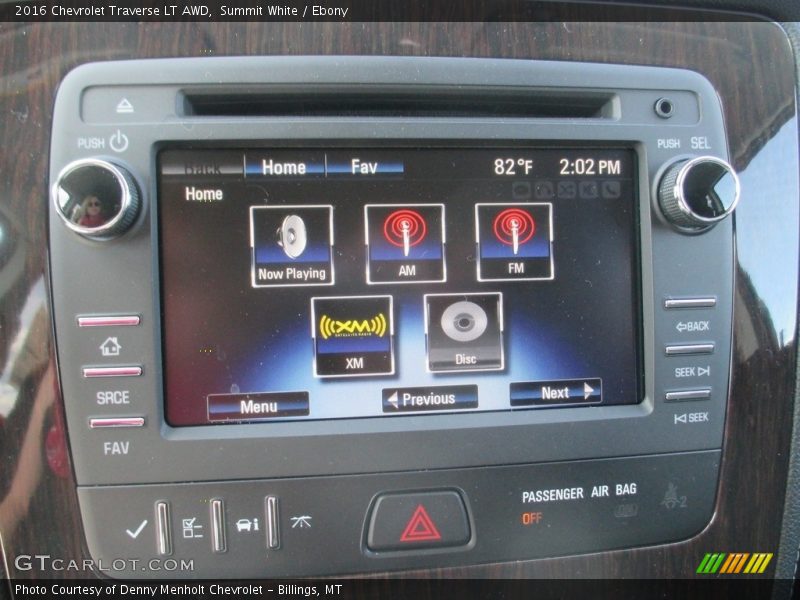 Summit White / Ebony 2016 Chevrolet Traverse LT AWD