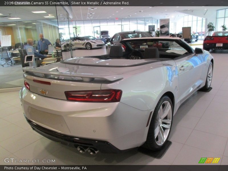 Silver Ice Metallic / Adrenaline Red 2016 Chevrolet Camaro SS Convertible