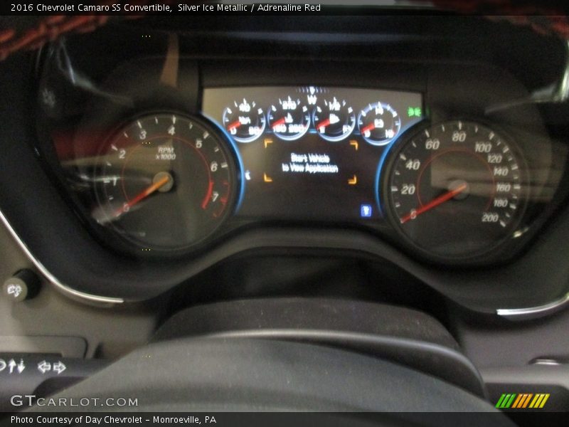 Silver Ice Metallic / Adrenaline Red 2016 Chevrolet Camaro SS Convertible