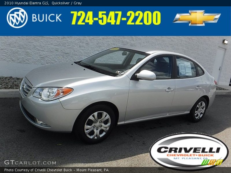 Quicksilver / Gray 2010 Hyundai Elantra GLS