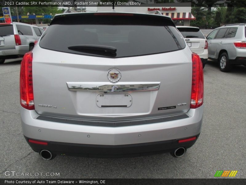 Radiant Silver Metallic / Ebony/Ebony 2013 Cadillac SRX Performance AWD