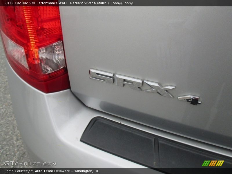Radiant Silver Metallic / Ebony/Ebony 2013 Cadillac SRX Performance AWD