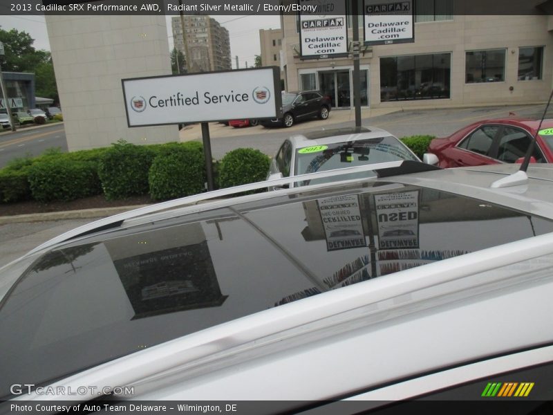Radiant Silver Metallic / Ebony/Ebony 2013 Cadillac SRX Performance AWD