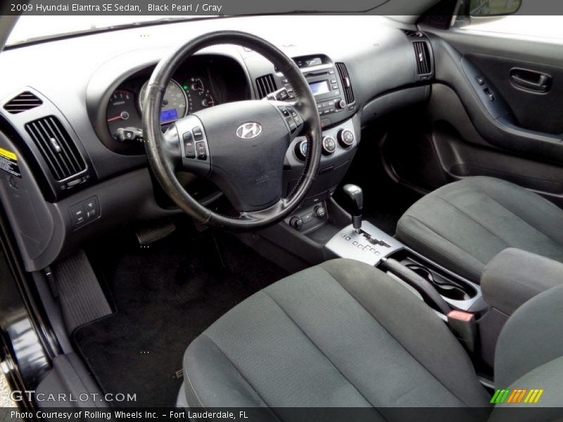 Black Pearl / Gray 2009 Hyundai Elantra SE Sedan