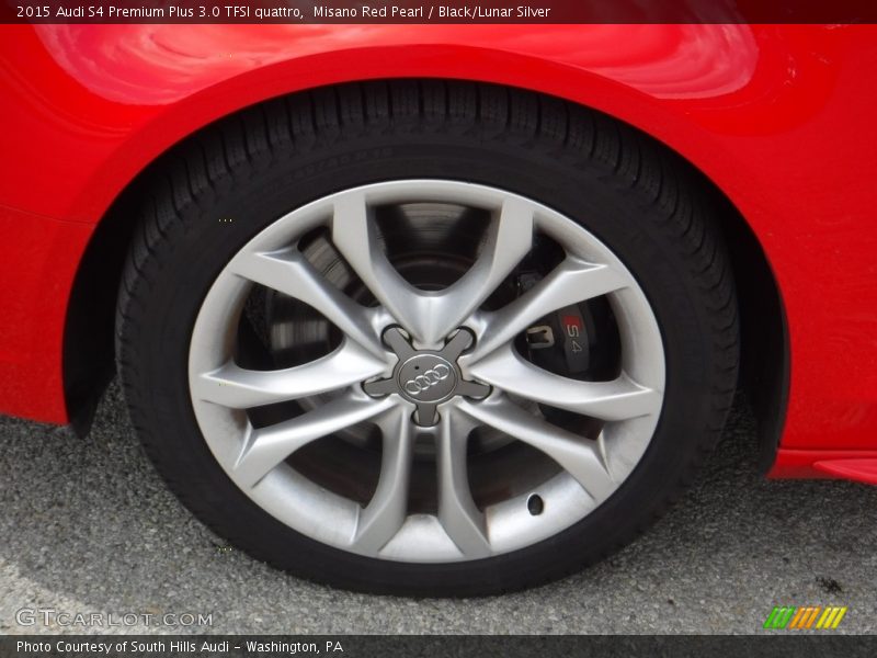 Misano Red Pearl / Black/Lunar Silver 2015 Audi S4 Premium Plus 3.0 TFSI quattro