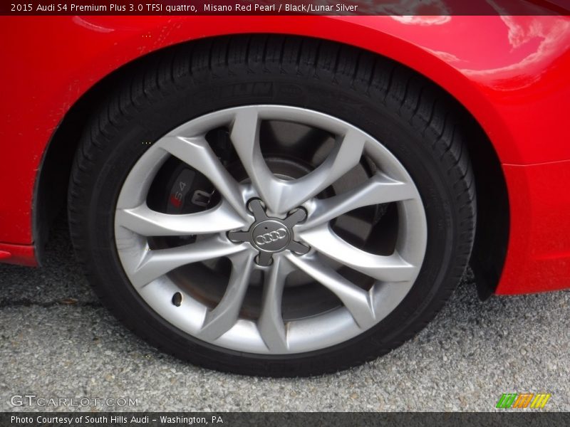 Misano Red Pearl / Black/Lunar Silver 2015 Audi S4 Premium Plus 3.0 TFSI quattro