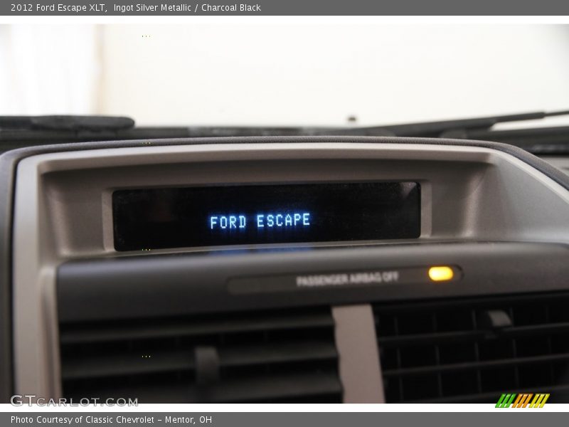 Ingot Silver Metallic / Charcoal Black 2012 Ford Escape XLT