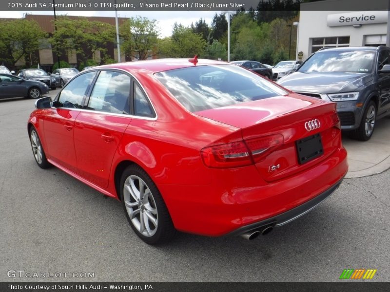 Misano Red Pearl / Black/Lunar Silver 2015 Audi S4 Premium Plus 3.0 TFSI quattro