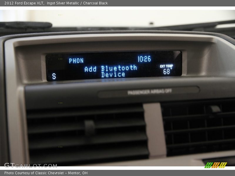 Ingot Silver Metallic / Charcoal Black 2012 Ford Escape XLT