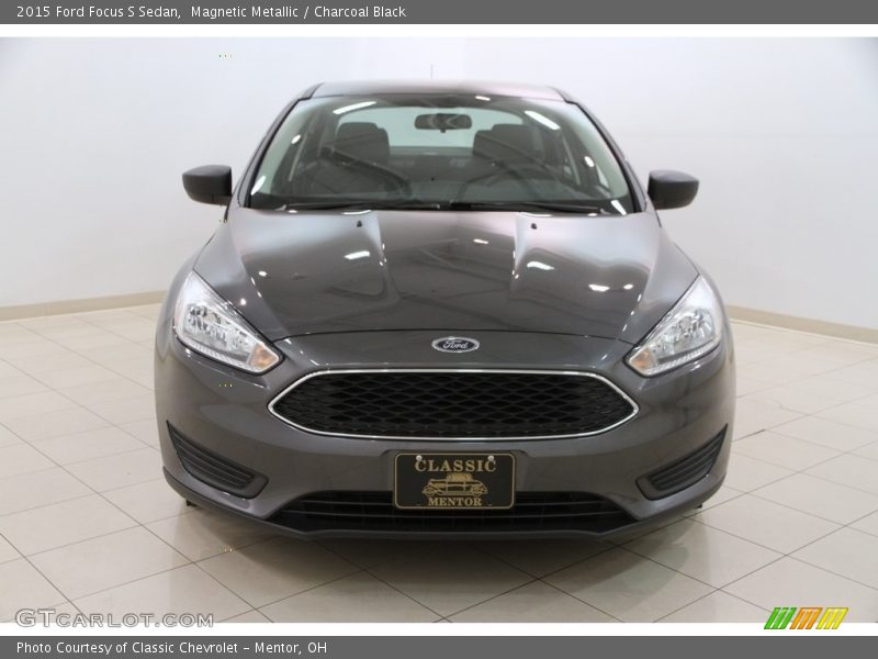 Magnetic Metallic / Charcoal Black 2015 Ford Focus S Sedan