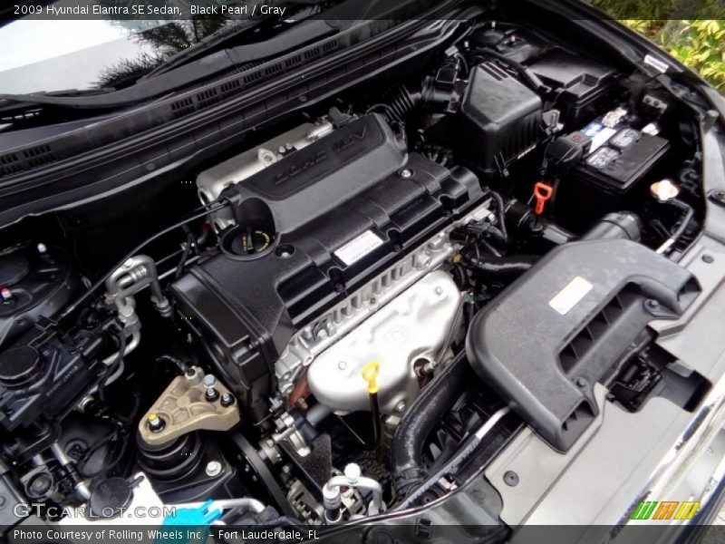 Black Pearl / Gray 2009 Hyundai Elantra SE Sedan