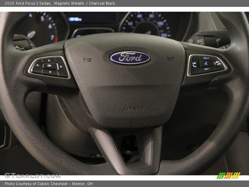Magnetic Metallic / Charcoal Black 2015 Ford Focus S Sedan