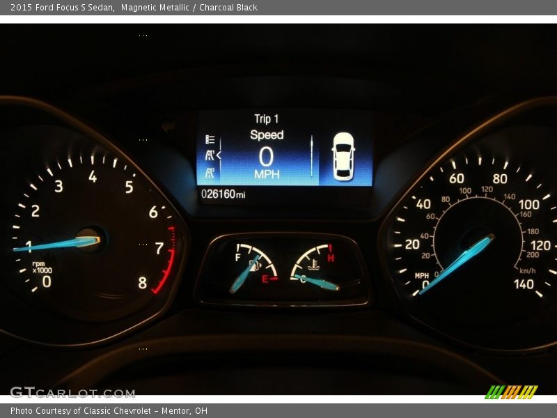 Magnetic Metallic / Charcoal Black 2015 Ford Focus S Sedan