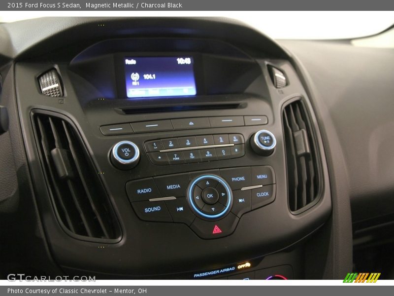 Magnetic Metallic / Charcoal Black 2015 Ford Focus S Sedan