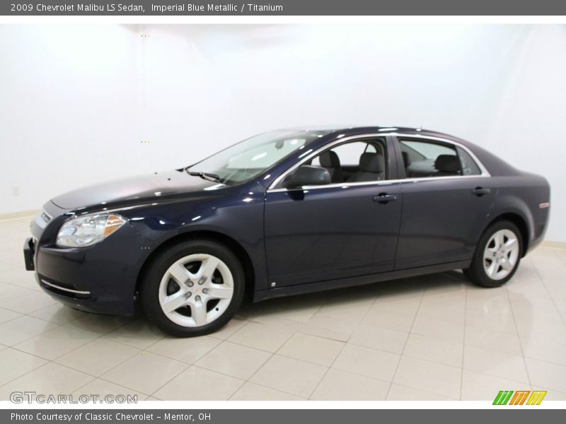Imperial Blue Metallic / Titanium 2009 Chevrolet Malibu LS Sedan