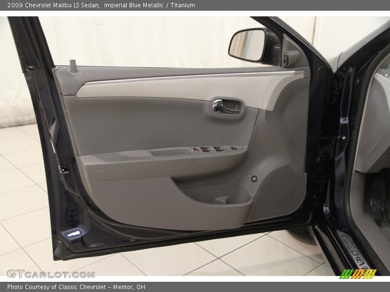 Imperial Blue Metallic / Titanium 2009 Chevrolet Malibu LS Sedan