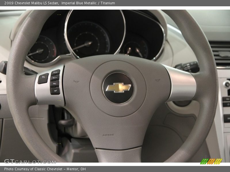 Imperial Blue Metallic / Titanium 2009 Chevrolet Malibu LS Sedan