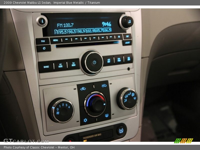 Imperial Blue Metallic / Titanium 2009 Chevrolet Malibu LS Sedan