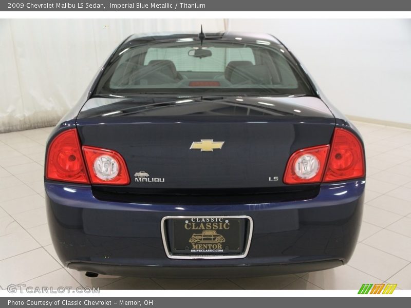 Imperial Blue Metallic / Titanium 2009 Chevrolet Malibu LS Sedan