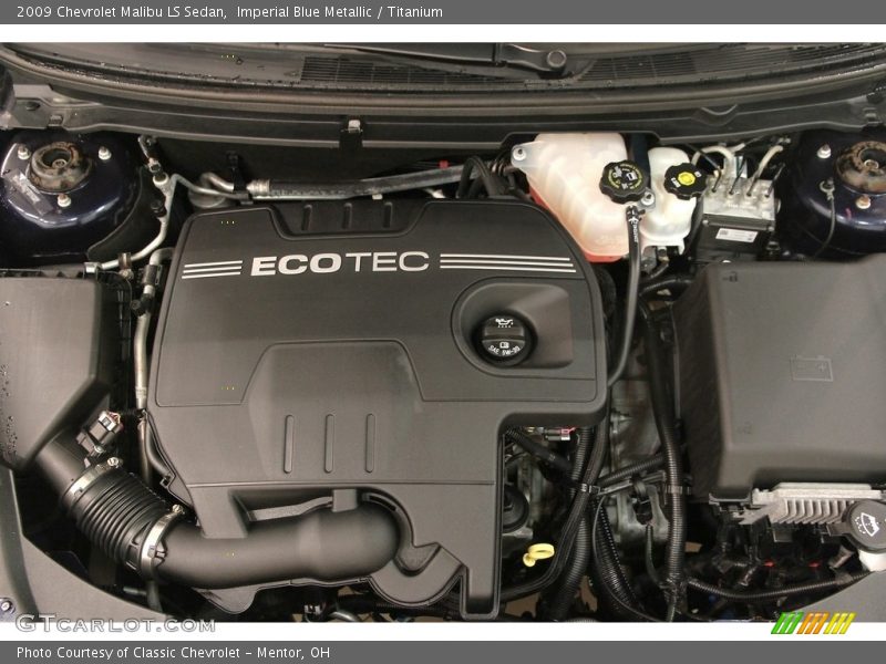 Imperial Blue Metallic / Titanium 2009 Chevrolet Malibu LS Sedan