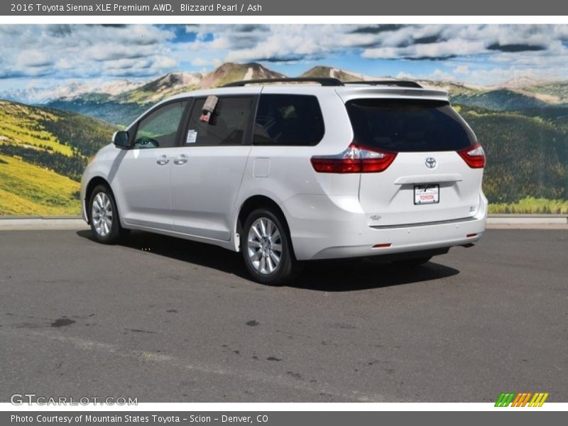 Blizzard Pearl / Ash 2016 Toyota Sienna XLE Premium AWD