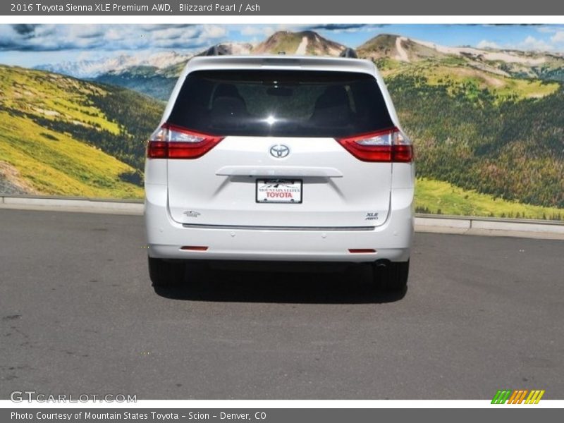 Blizzard Pearl / Ash 2016 Toyota Sienna XLE Premium AWD