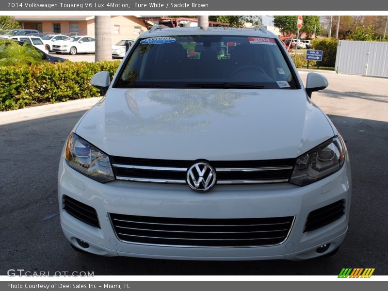 Pure White / Saddle Brown 2014 Volkswagen Touareg V6 Lux 4Motion